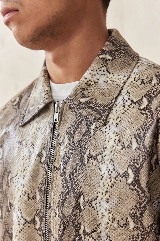 BDG Nicolai Schlangenmuster Kunstleder Jacke #3