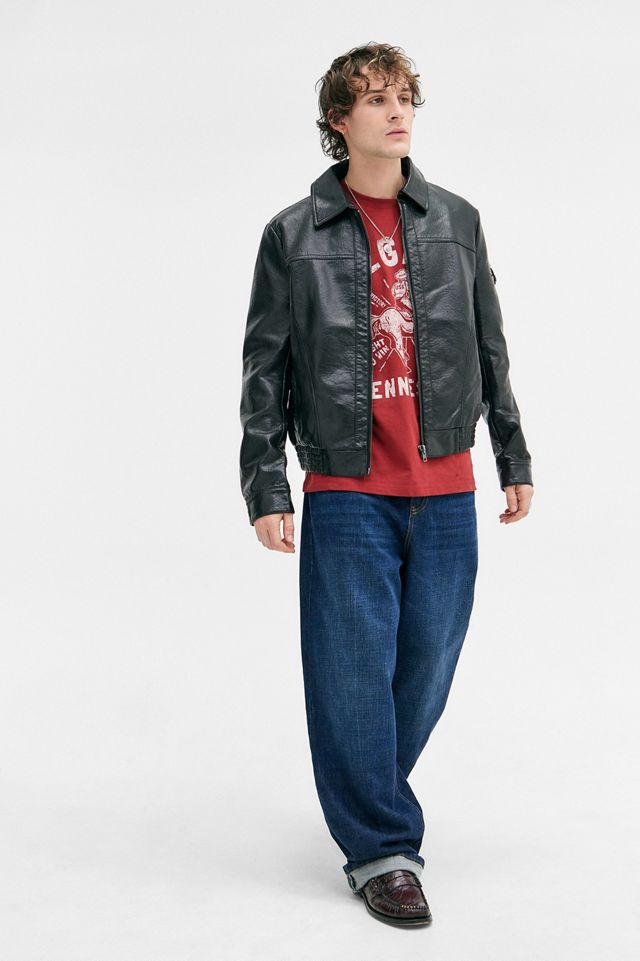 BDG Black Faux Leather Jacket #1