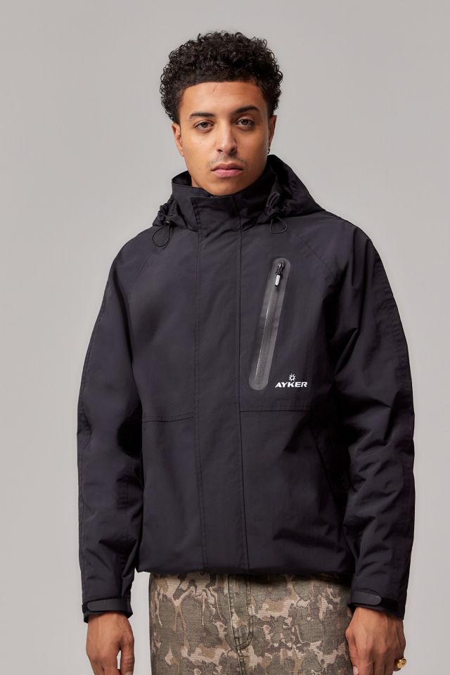 Ayker Black Waterproof Jacket Urban Outfitters UK