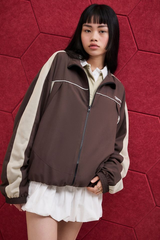 iets frans... Brown Mesh Track Jacket #4