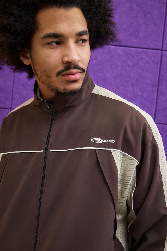 iets frans... Brown Mesh Track Jacket #1