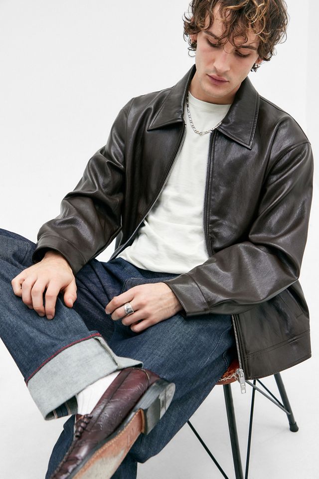BDG Brown Nicolai Faux Leather Jacket #2