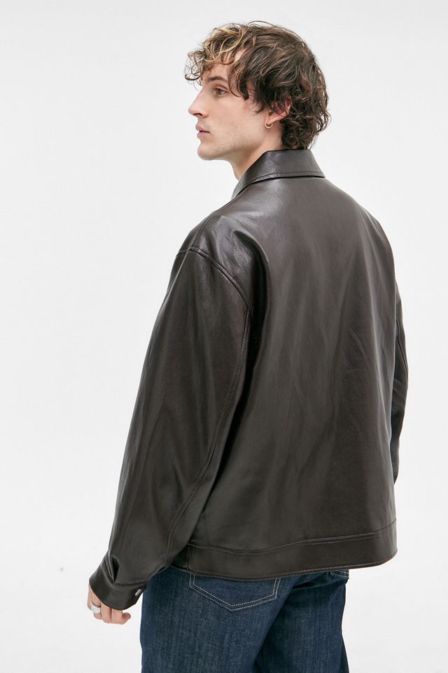 BDG Brown Nicolai Faux Leather Jacket #4
