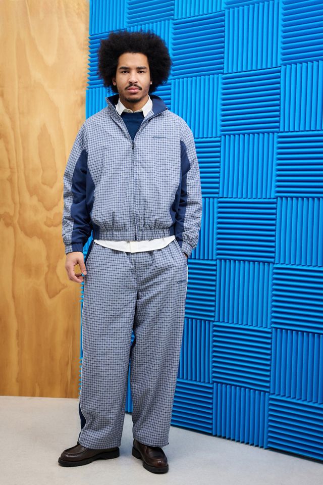 iets frans... Blue Check Panel Track Top #3
