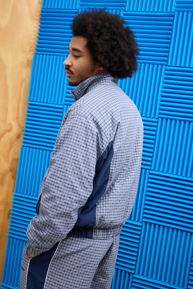 iets frans... Blue Check Panel Track Top #6