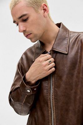 BDG Nicolai Brown Faux Leather Jacket