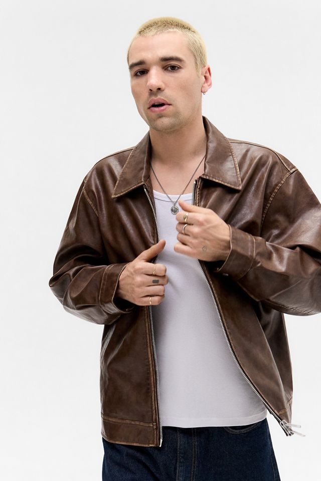 BDG Nicolai Brown Faux Leather Jacket #1