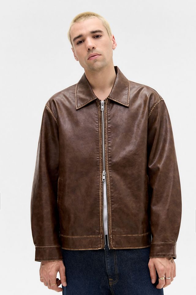 BDG Nicolai Brown Faux Leather Jacket #3
