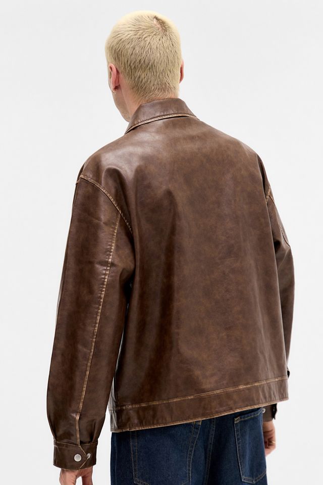BDG Nicolai Brown Faux Leather Jacket #4
