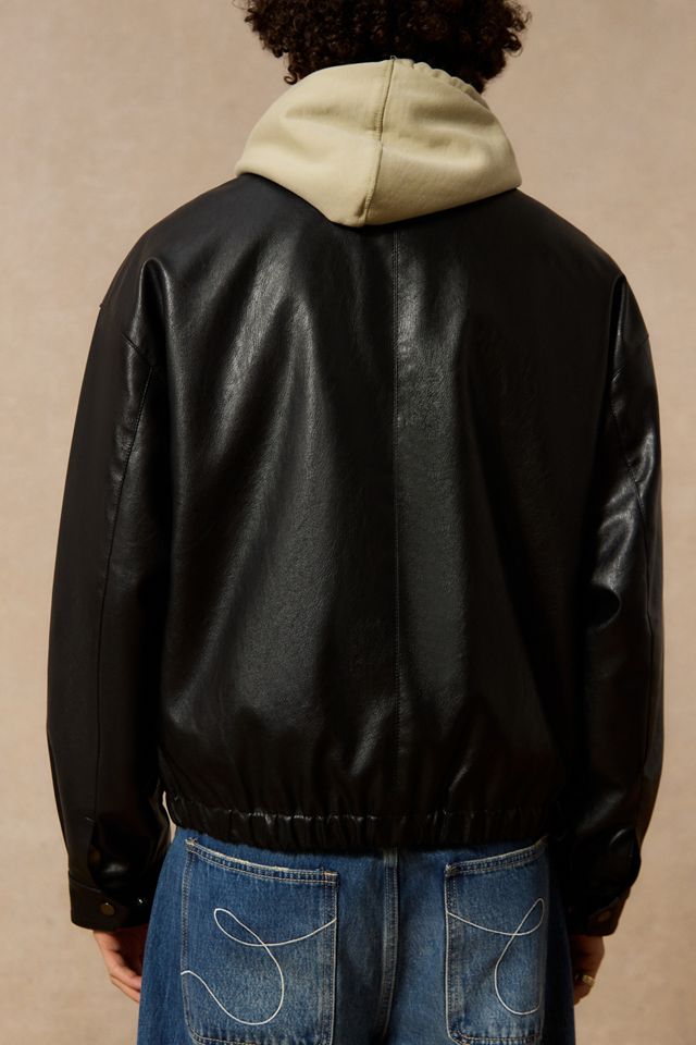 Loom Schwarze Julian Kunstleder-Crop-Jacke #2