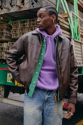 ジャケット・アウター younger song eco leather bomber jacket Eco Leather Bomber Jacket – YZ