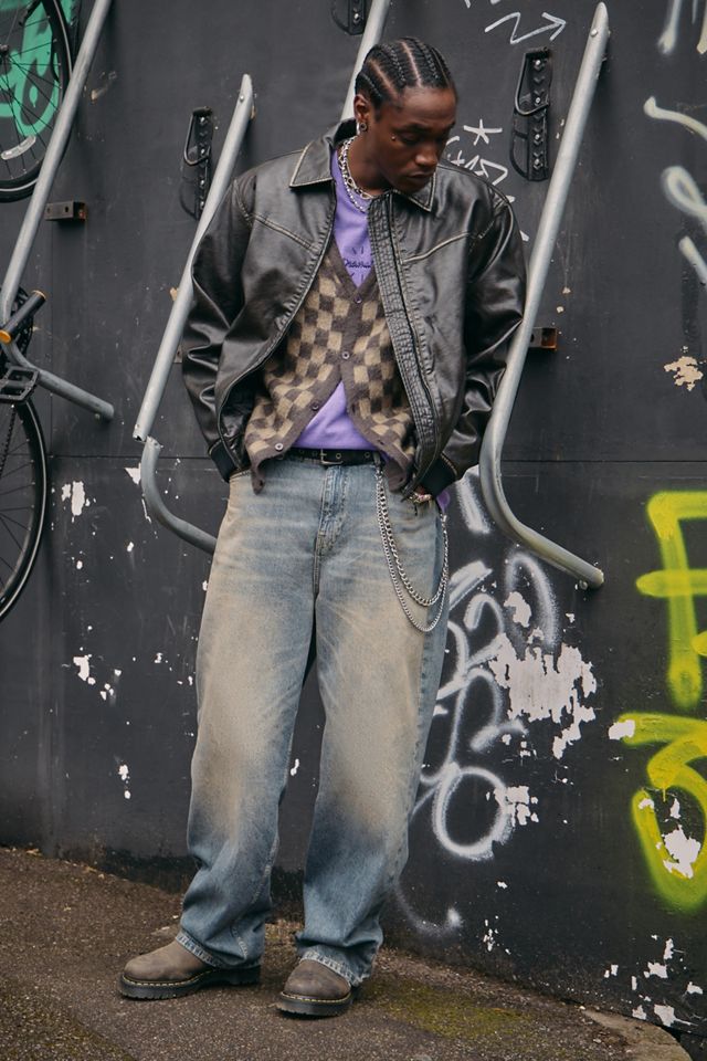 Veste en simili cuir lavé noir BDG Jerry #2
