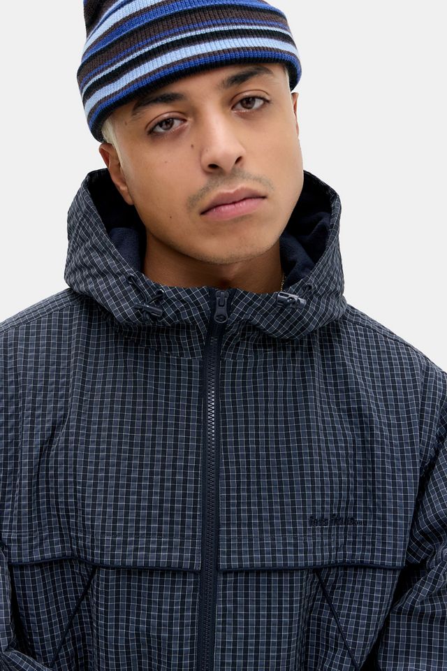 iets frans... Navy Check Miller Fleece Anorak #1
