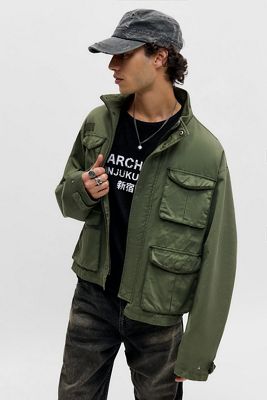BDG Olive Cropped Field Jacket