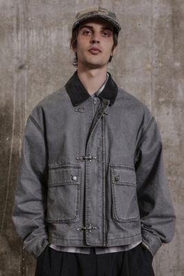 Archivis Graue Feuerwehrschnallen-Canvas-Jacke