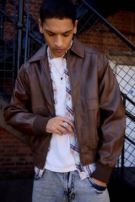 BDG Kyle Bomberjacke aus Kunstleder