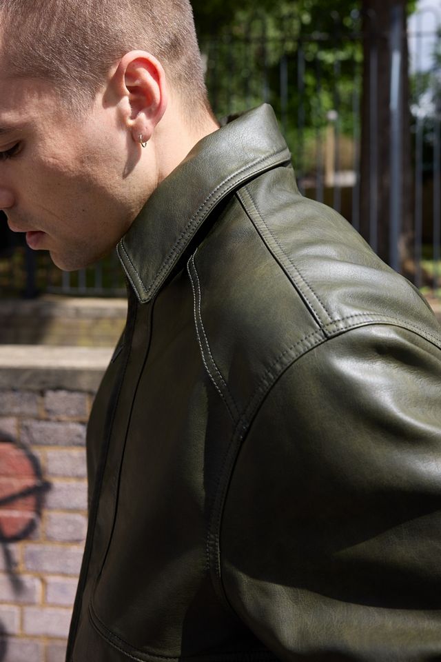 BDG Kyle Faux Leather Bomber Jacket #3
