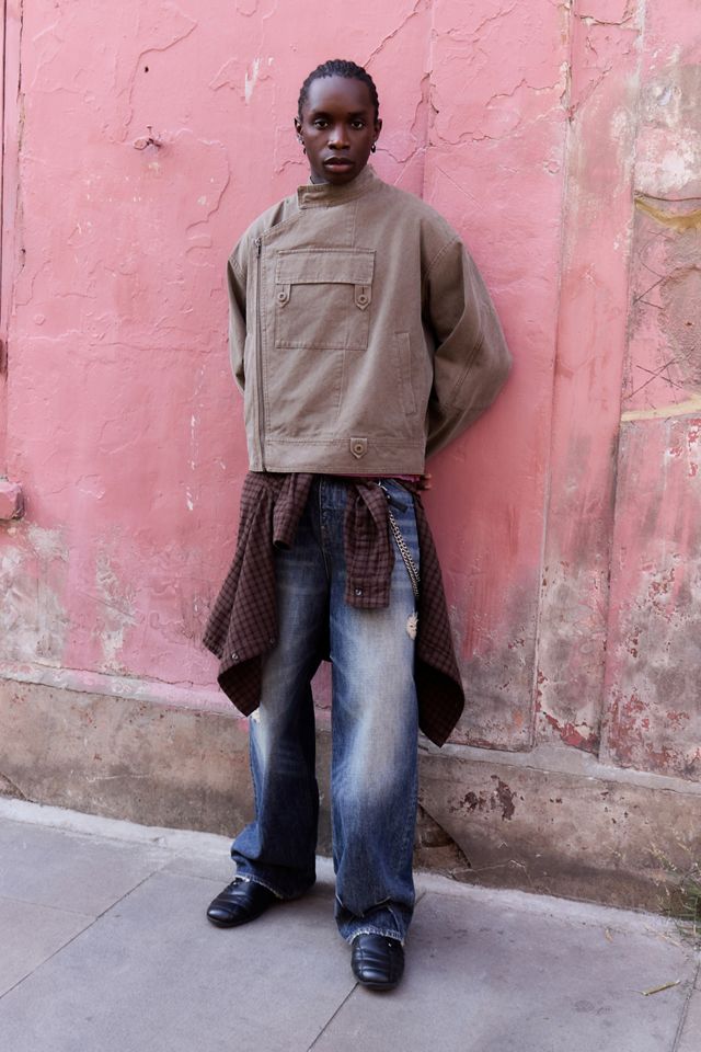 BDG Khaki Swedish Moto Jacket #1