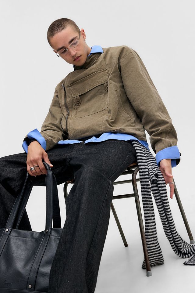 Chaqueta Moto de Lona Caqui BDG #5