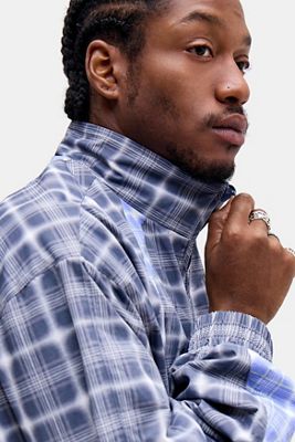 iets frans... Cody Check Reversible Nylon Track Jacket