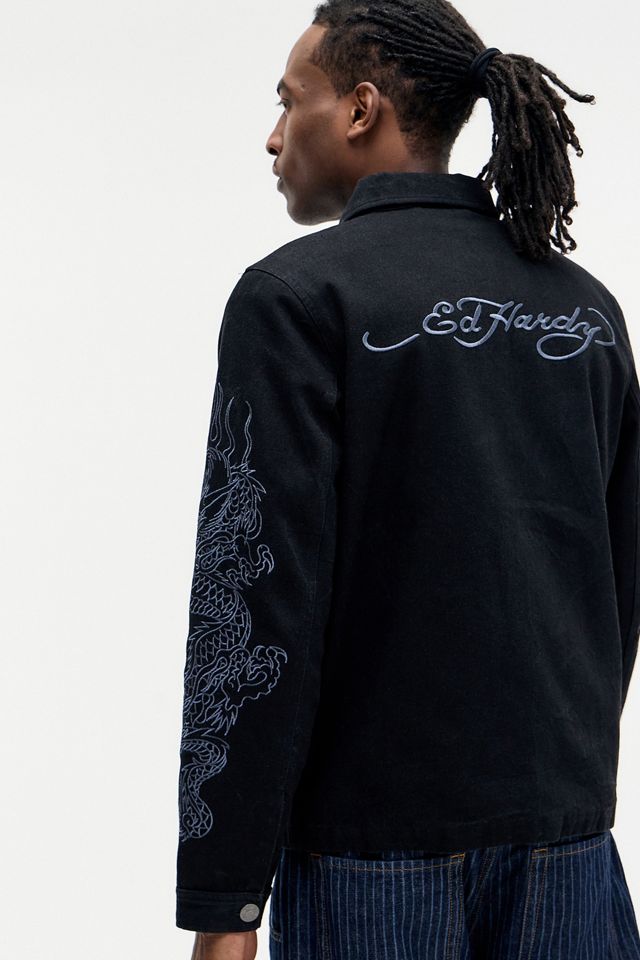 Ed Hardy UO Exclusive Black Dragon Work Jacket #1