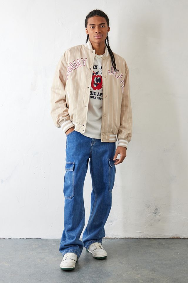 Tommy Hilfiger - Bomber beige à fines rayures #1