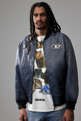 Diesel Blue J-Kepes Bomber Jacket | Urban Outfitters UK