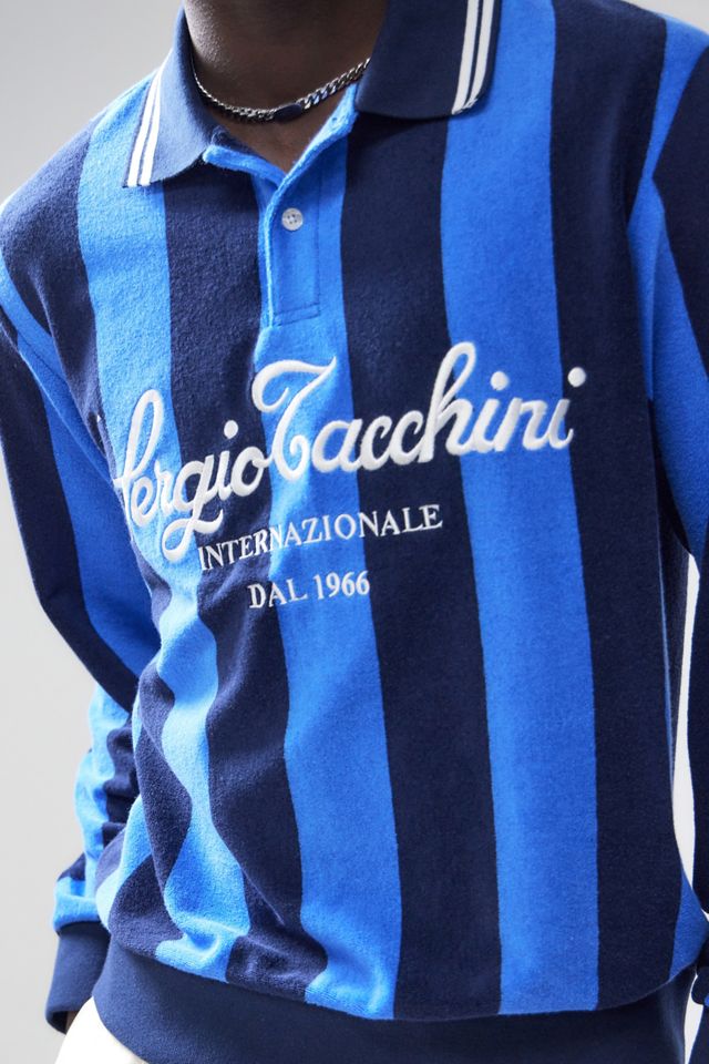 Sergio Tacchini Palace Blue Sponda Polo Shirt | Urban Outfitters UK