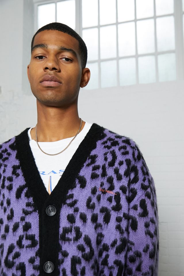 iets frans... Cardigan spazzolato leopardo viola #2