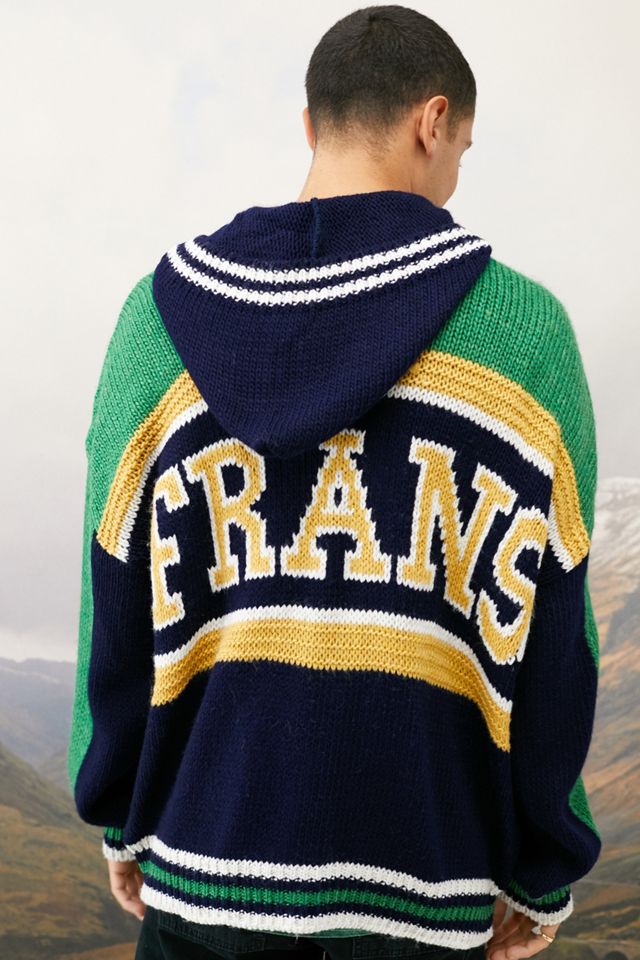 iets frans... Navy Knit Zip Hoodie #1