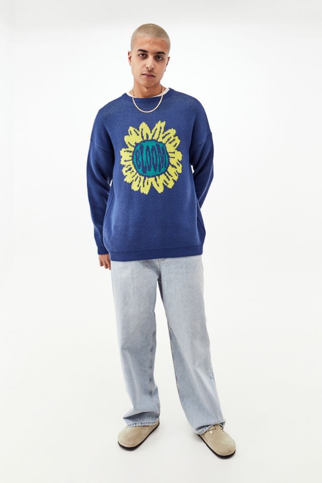 UO Navy Bloom Sweater