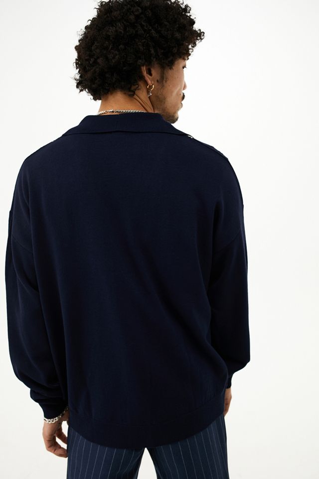 iets frans... - Chemise tricotée bleu marine #1