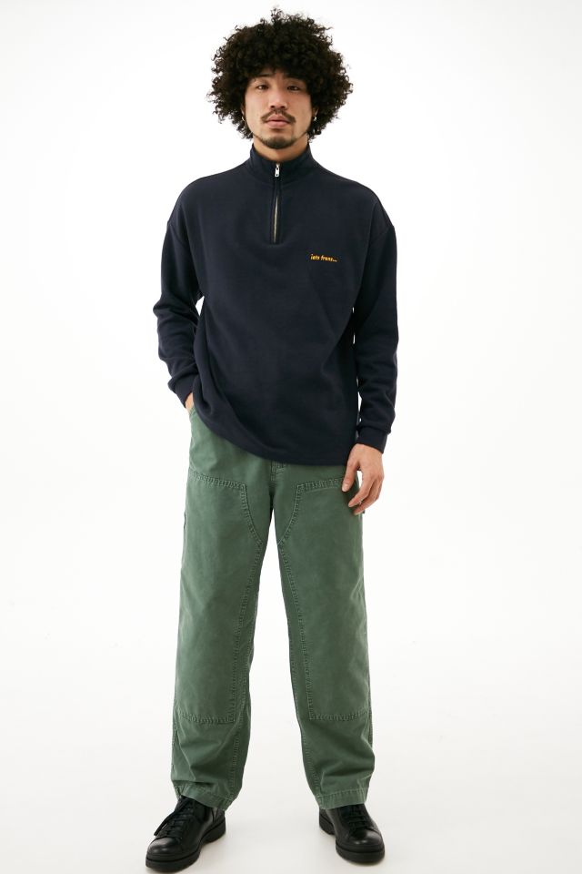 iets frans... Dark Navy Knit Mock Neck Sweatshirt | Urban Outfitters UK