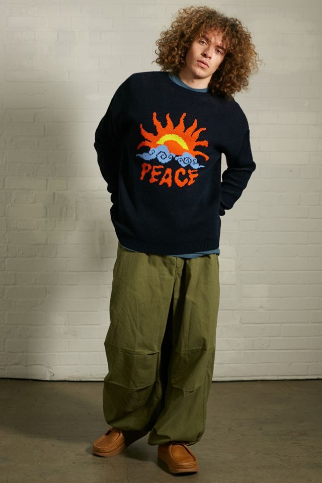 UO Navy Peace Knit Jumper #1