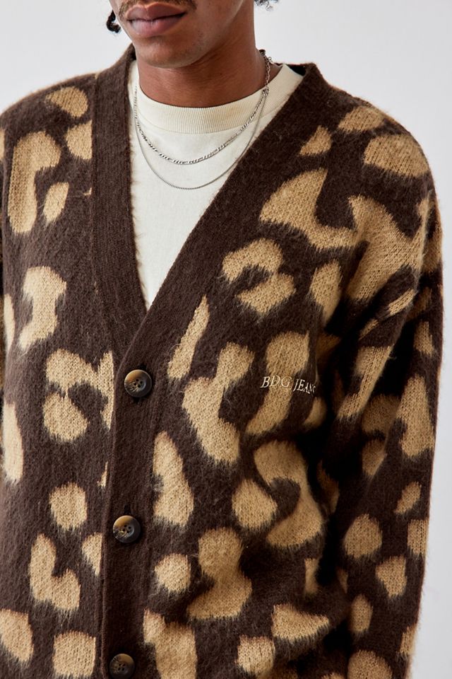 Cardigan en maille léopard BDG #1