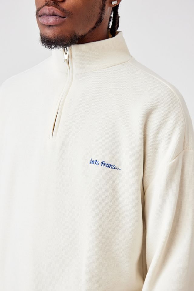 iets frans... Ecru Quarter-Zip Mock Neck Jumper #1