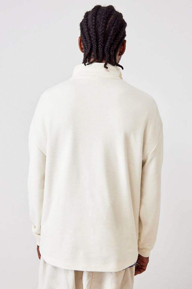 iets frans... Ecru Quarter-Zip Mock Neck Jumper #3