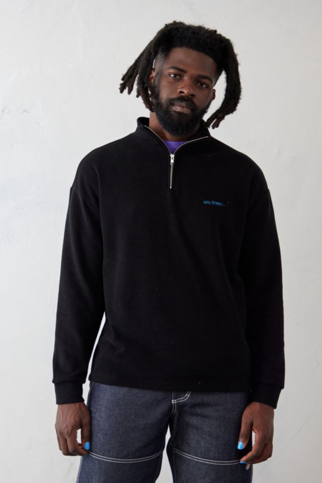 iets frans... Black Quarter-Zip Mock Neck Jumper | Urban Outfitters UK