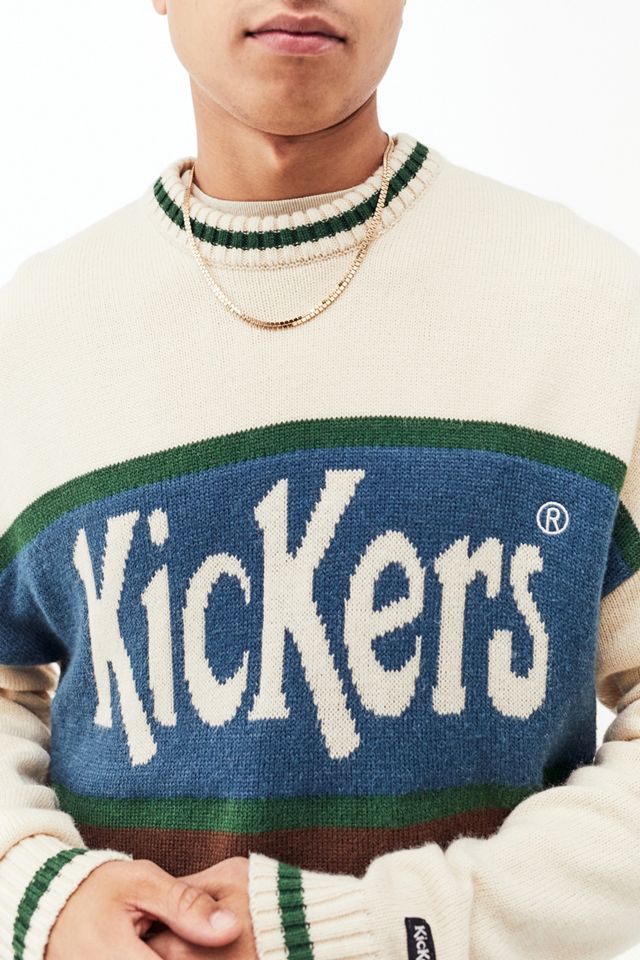 Kickers Crema & Brown Panel Sudadera de Punto #3