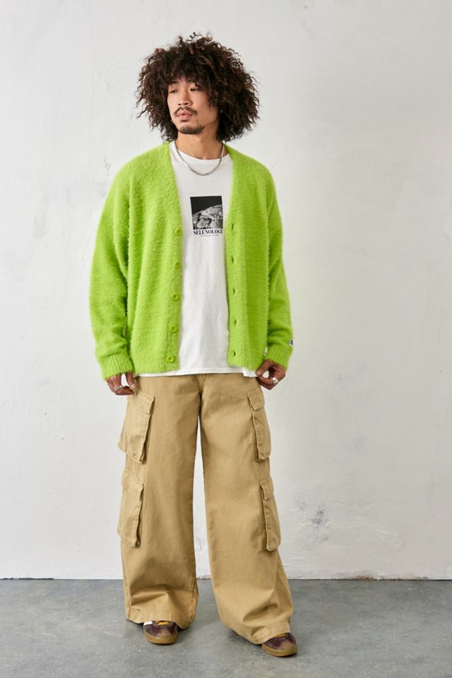The Ragged Priest - Cardigan duveteux vert citron, exclusivité UO #1