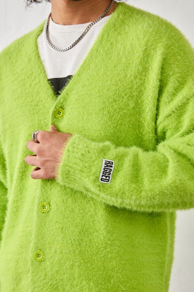 The Ragged Priest - Cardigan duveteux vert citron, exclusivité UO #3