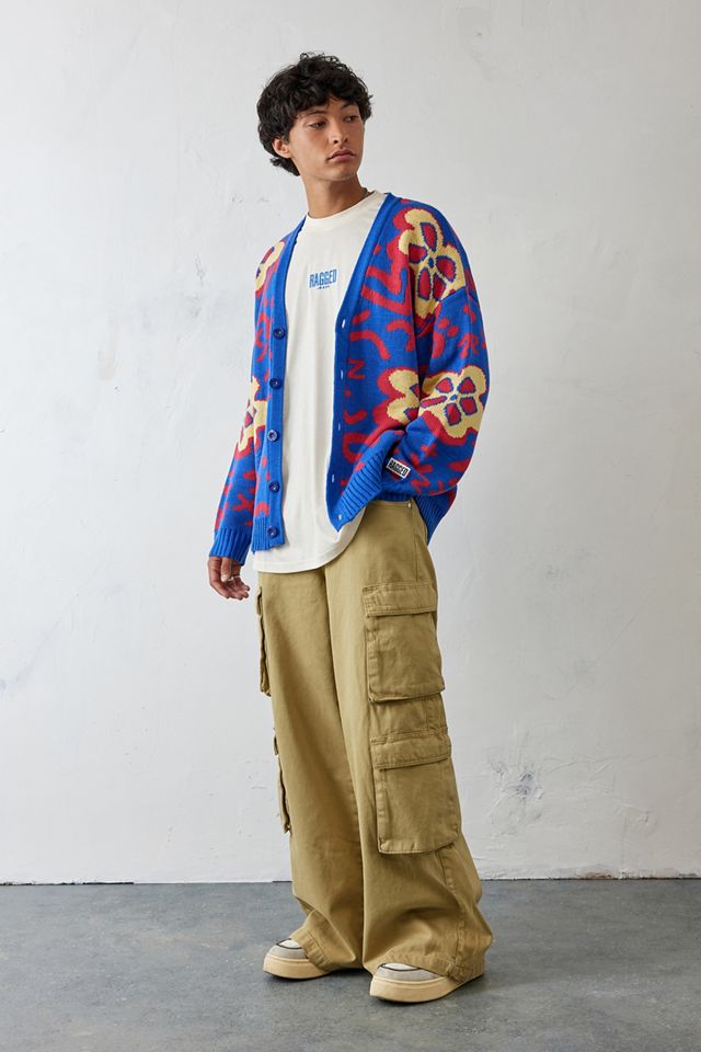 The Ragged Priest UO Exclusive – Geblümter Cardigan in Blau #1