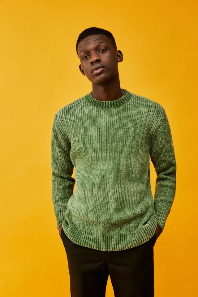 UO Green Chenille Crew Neck Jumper