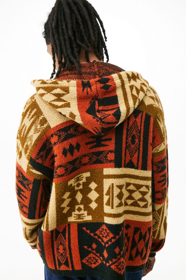 UO - Sweat à capuche zippé en maille marron #1