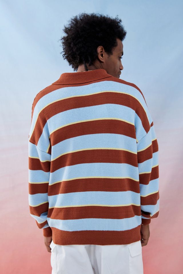 Urban outfitters gotcha on sale striped collared sweatshirt