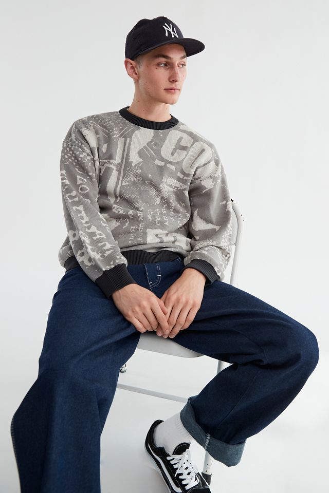 UO Schwarz & Weiß Grafisches Sweatshirt #2