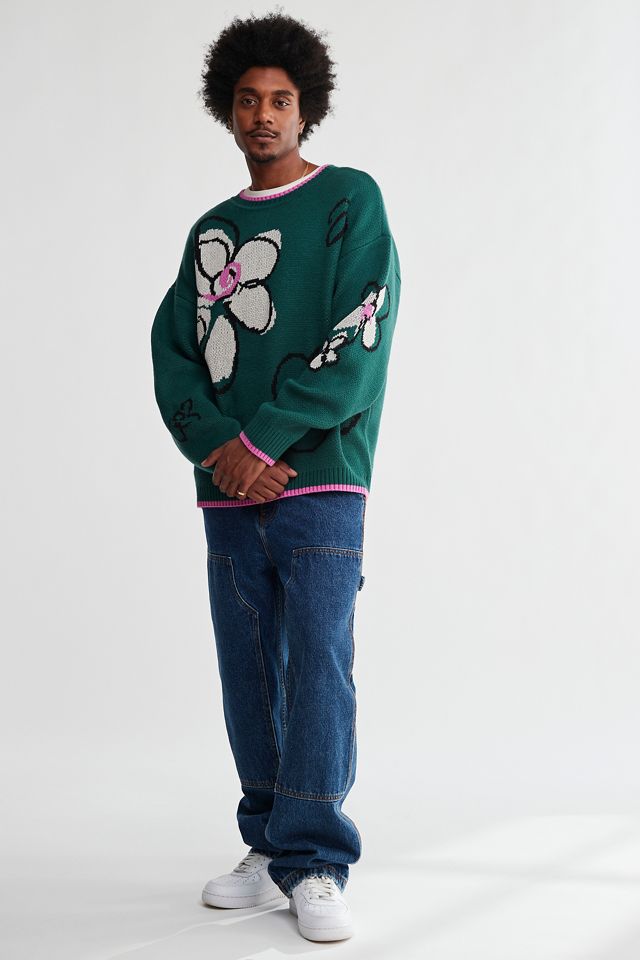 UO Daisy Doodle Suéter de Punto con Cuello Redondo #1
