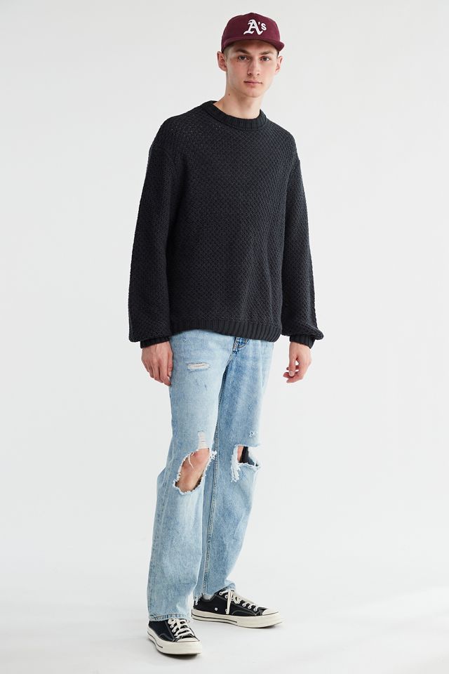 BDG Black Otto Waffle Knit Jumper #1