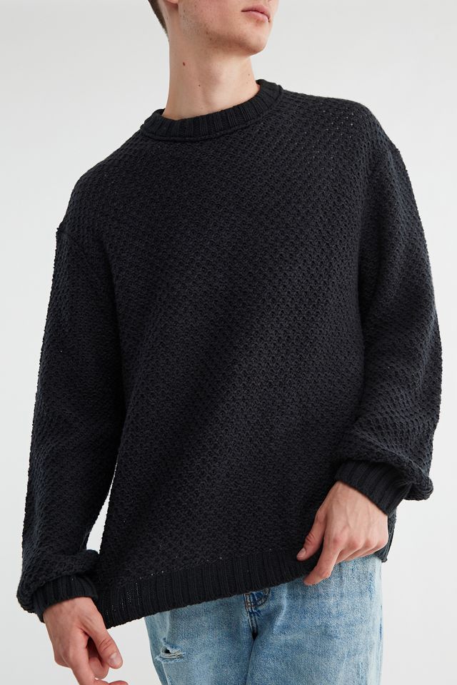 BDG Black Otto Waffle Knit Jumper #2