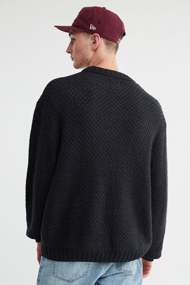BDG Black Otto Waffle Knit Jumper #3